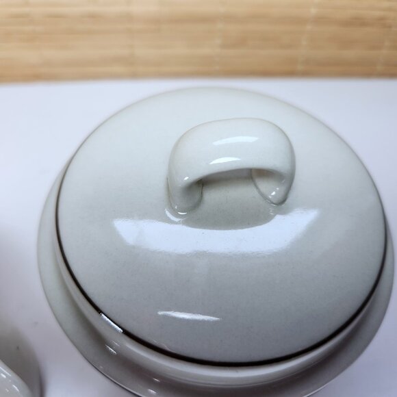 Arabia Fennica Cream and Sugar Set Stoneware Covered Sugar Bowl Mid Century - Picture 6 of 12